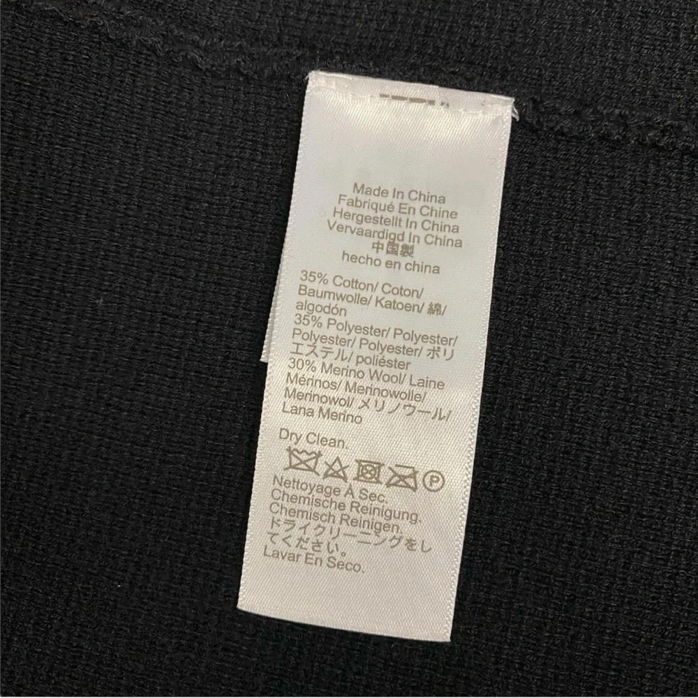 J.Crew Juliette collarless‎ sweater-blazer Sz S Black